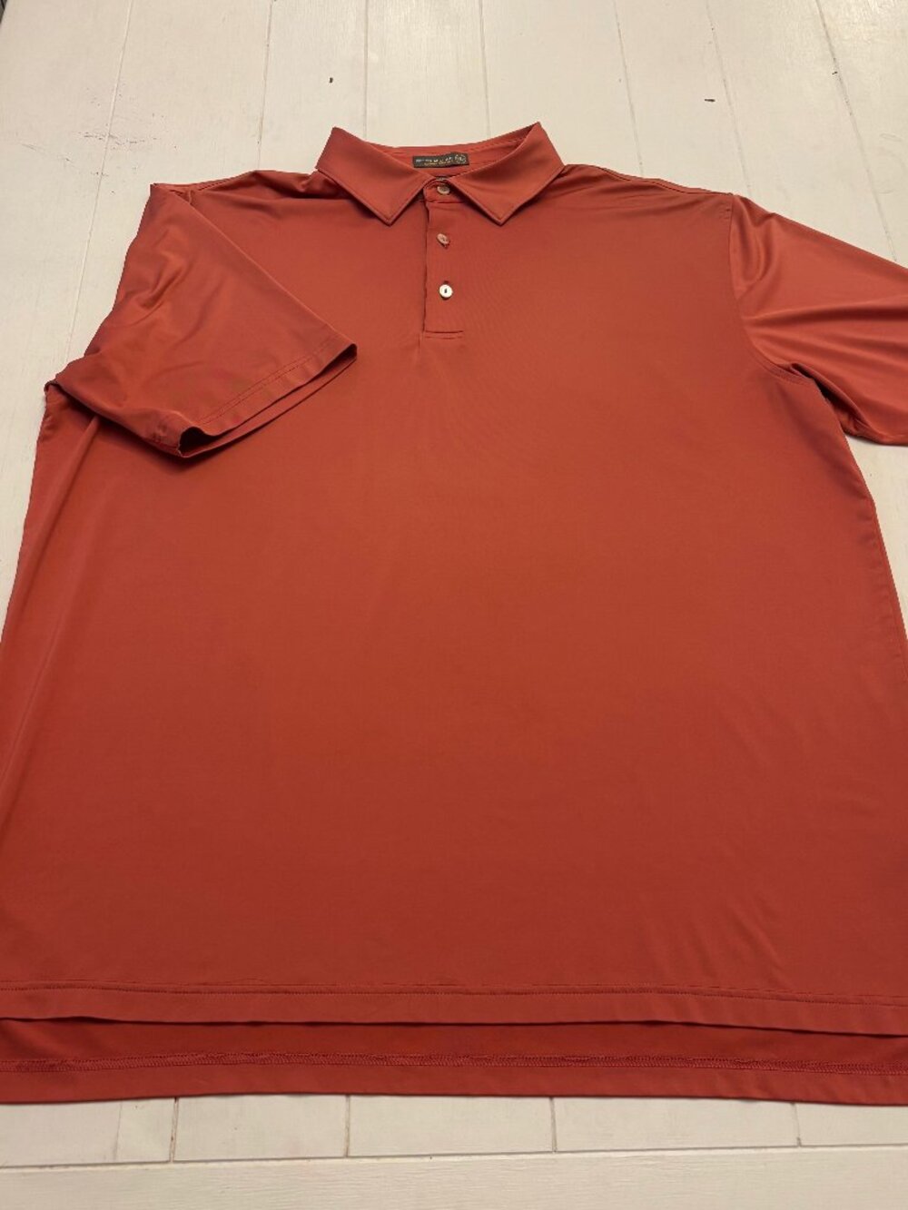 Peter Millar Summer Comfort Polo XL Burnt Orange Performance Golf Shirt